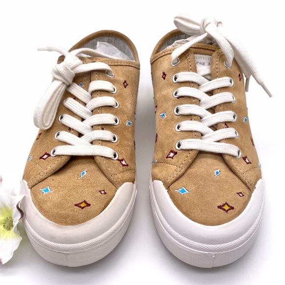 NIB Rag & Bone Standard Issue Dune Embroidered Sneakers - Picture 5 of 14